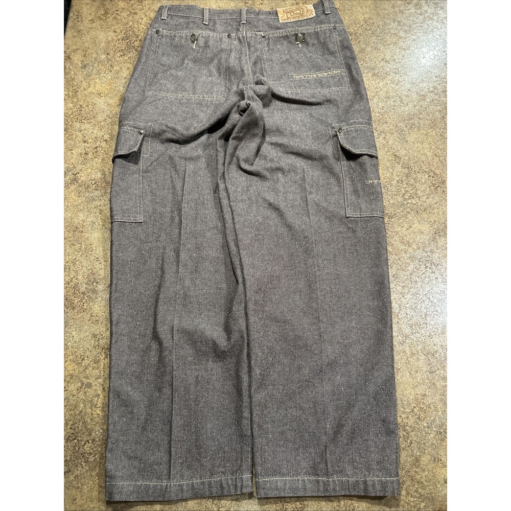 VTG Y2K Damani Dada Jeans 38x31 Cargo Pockets Brown Baggy Wide Leg  Hip Hop